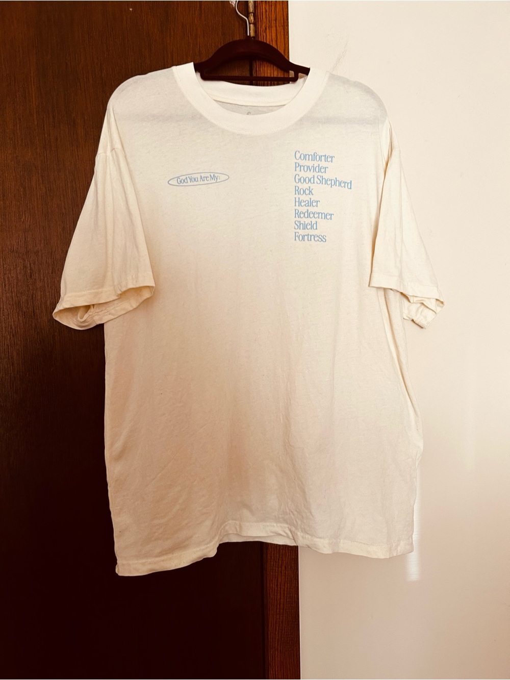 Elevated faith Cream Short-Sleeve Graphic Tee - God You Are My